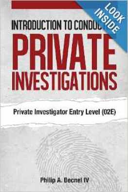 Book of the Month – April 2014: Private Investigations
